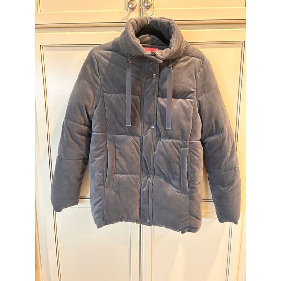 Isaac Mizrahi Ladies' Velvet Puffer Jacket Size Small 4-8 Stormy Gray 💸BOGO🎉 - Picture 9 of 9